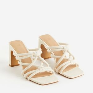 Square toe slip on sandals H&M